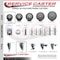 Service Caster 3 Inch Gray Polyurethane 10 MM Threaded Stem Caster Set 2 Brakes SCC SCC-TS20S314-PPUB-M1015-2-PLB-2 - alternate 2